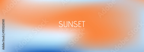 Sunset cute warm gradation with example text.