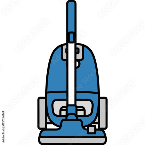 Blue Upright Vacuum Cleaner Iconic Design.