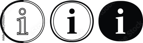 Information icons in different styles