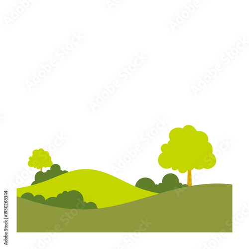 Simple Green Landscape Illustration