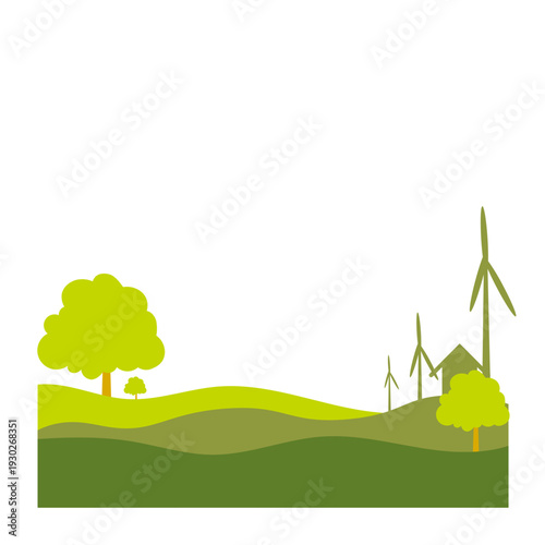 Green Energy Landscape Icon