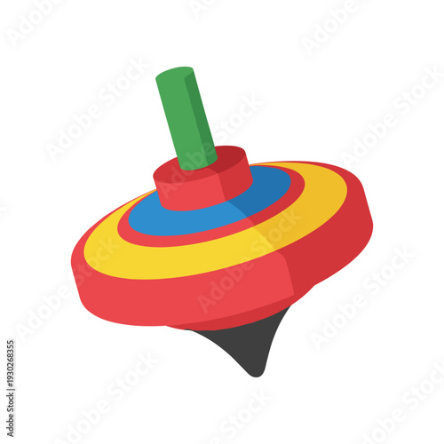 Colorful Spinning Top Toy with Handle.