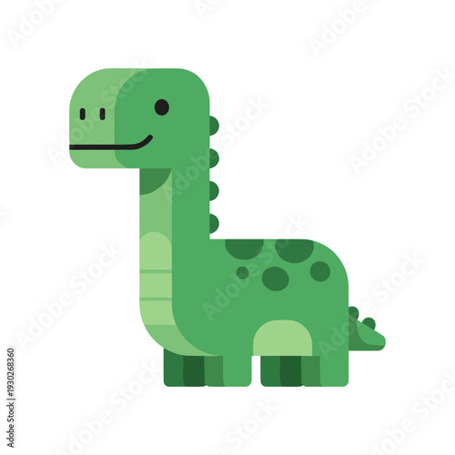 Green Cartoon Dinosaur Toy Figure Character.