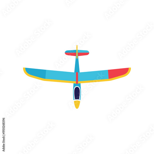 Colorful Toy Airplane with Bright Wings.