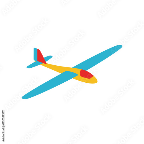 Colorful Toy Airplane with Blue Wings.