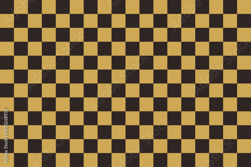 黒色×金色の市松模様の和柄シームレスパターン　和風の背景画像ベクターイラスト
