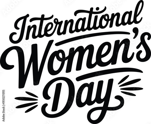 International women's day celebration logo