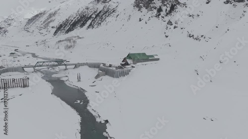 4K Drone Footage of Atal Tunnel | Aerial View of Himalayan Highway, Snow Mountains, and Engineering Marvel in India