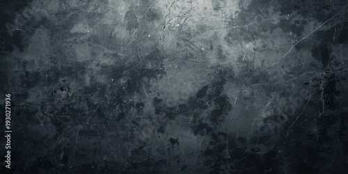 A dark and grungy concrete wall surface features a rough vintage texture with aged black and gray patterns on a dirty antique paper backdrop