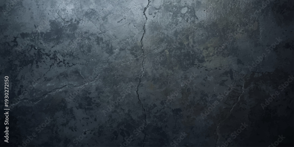 Fototapeta premium A dark aged concrete wall with a rough dirty grunge texture and vintage gray stone pattern creates a blank weathered material backdrop for a moody black wallpaper surface