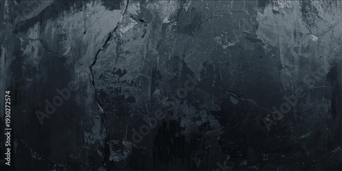 A dark blue grunge wall background featuring a textured stone surface with old paint, aged concrete patterns, and a rough vintage design