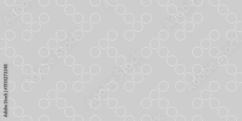 Abstract minimalist grey background with diagonal outline circles pattern