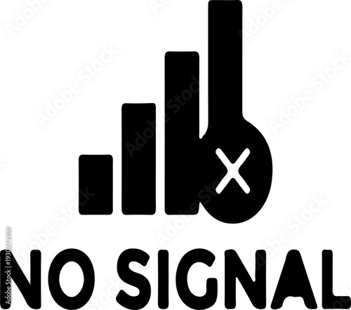 No Signal Icon Vector Illustration