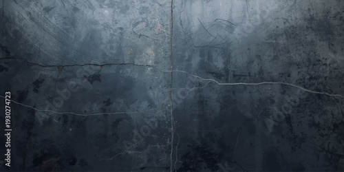 A dark blue grunge background with a textured vintage wall pattern featuring an aged concrete surface and rough black antique material for a moody wallpaper backdrop