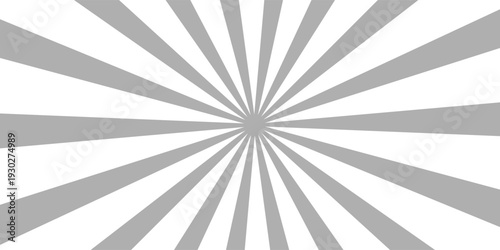 Ray sun light. Sunburst background. Radial circle line. Pattern starburst. Comic beam lines. Sun effect rays. Abstract firework. Concentration stripe. Cartoons lightning style. Vector illustration