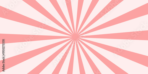 Twist spiral rays abstract background vector template design with curly wavy strips waves line curved spinning pattern in pink color. Spiral pattern poster vector illustration