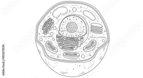 Animal Cell Diagram - Detailed Scientific Illustration