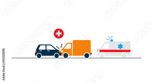 Car Accident Emergency Services Response.