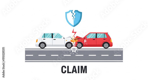 Car Accident Insurance Claim Scene.
