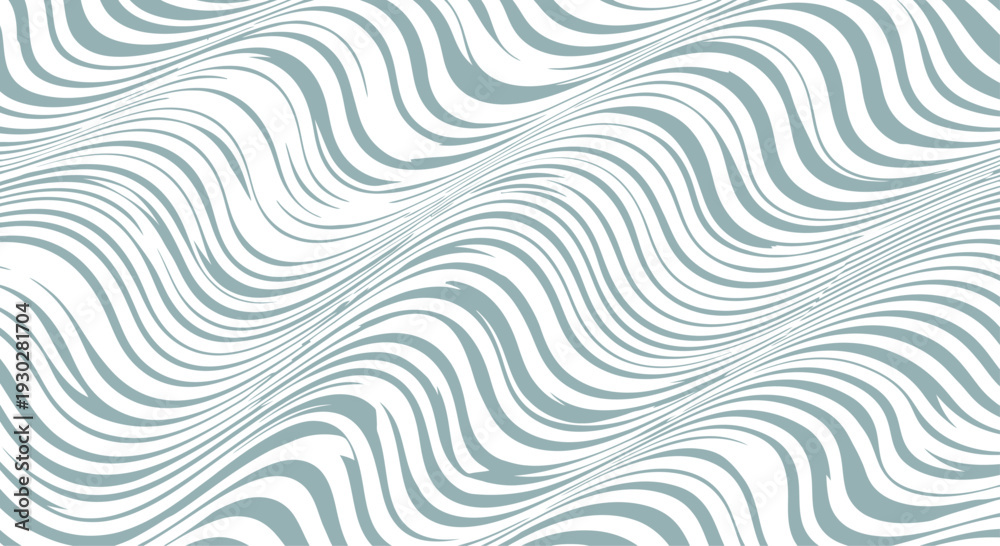 Fototapeta premium Abstract blue wavy lines pattern on transparent background creating liquid motion effect for modern decorative designs or tech themed textures suitable for professional projects