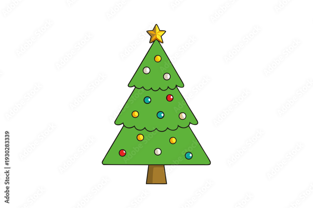 Obraz premium christmas tree vector illustration
