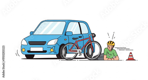 Car Accident with Cyclist Injury.