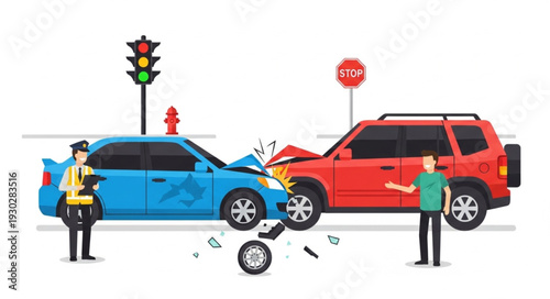 Car Accident with People Outside Vehicles.