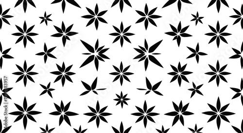 Black Marijuana Leaf Patterns Isolated.