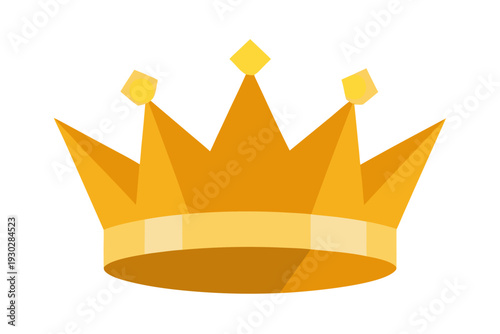 golden crown isolated on white background