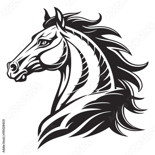 horse silhouette vector