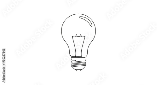 Simple outline drawing of a classic incandescent light bulb on a white background.