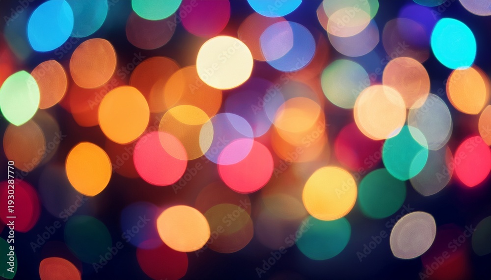 Fototapeta premium Different Blurred Multicolor Light Spots New Year Holiday Background