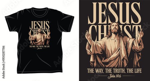 Jesus Graphic vector art t-shirt design print