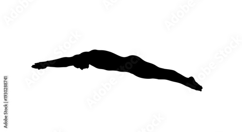 Person Diving into Water Silhouette Sport.