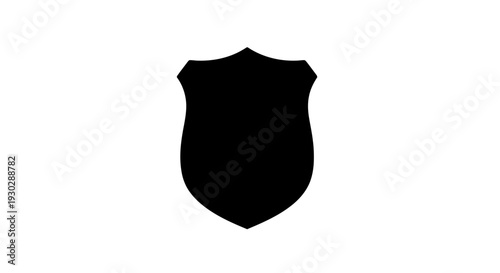 Black Shield Icon Symbol Design.