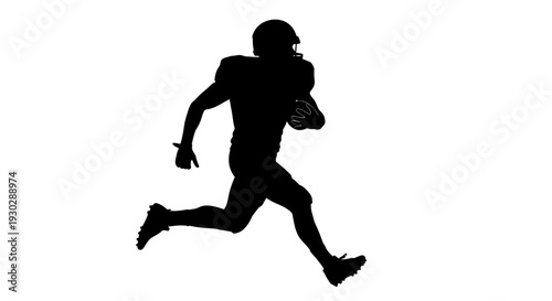 American Football Player Running Fast.
