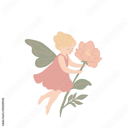 Flower Fairy Vector Illustration – Cute Kids Character EPS File