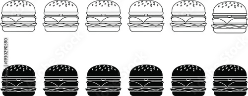 Large Silhouette Set of Professional Photographer and Videographer Figures Using Tripods Digital SLR Cameras in Various Standing Kneeling and Active Action Shooting Poses (24 words)