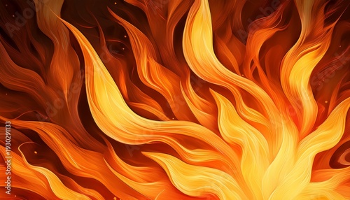 Cartoon Burning Flame Texture Illustration Background