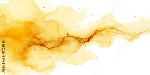 Vintage world map illustration on an aged parchment paper texture with abstract watercolor paint splashes and a grungy antique brown design