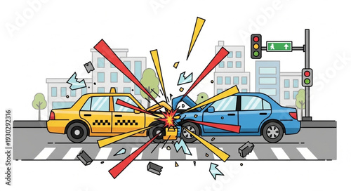 Car Crash Accident Collision Damage.