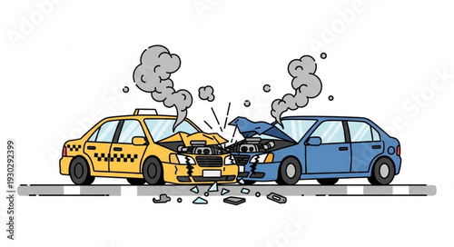 Car Crash Accident Collision Damage.