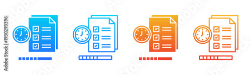 Time Management icon sheet multiple style collection