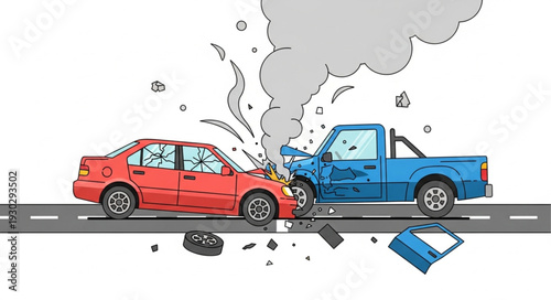 Car Crash Accident Collision Damage.