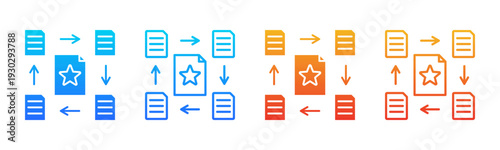 Task Prioritization icon sheet multiple style collection