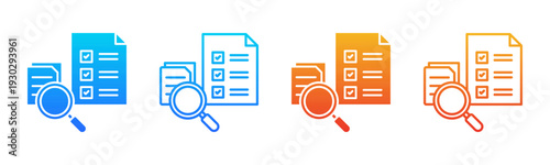 Process Review icon sheet multiple style collection