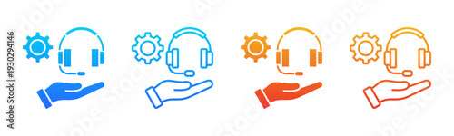 Operations Support icon sheet multiple style collection