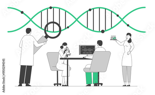 Scientists Collaborating Modern Research Laboratory