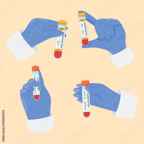Medical professional handling blood samples