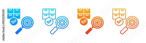 Quality Inspection icon sheet multiple style collection